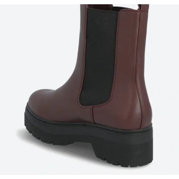 Mia Ronan Womens Burgundy Red Pull On Ankle Chelsea Boots Size 8.5 M GS10935115F - Picture 3 of 12